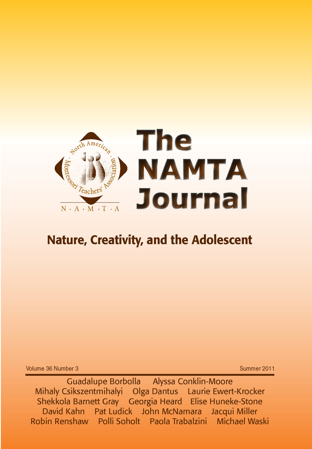 Vol 36, No 3: Nature, Creativity, and the Adolescent